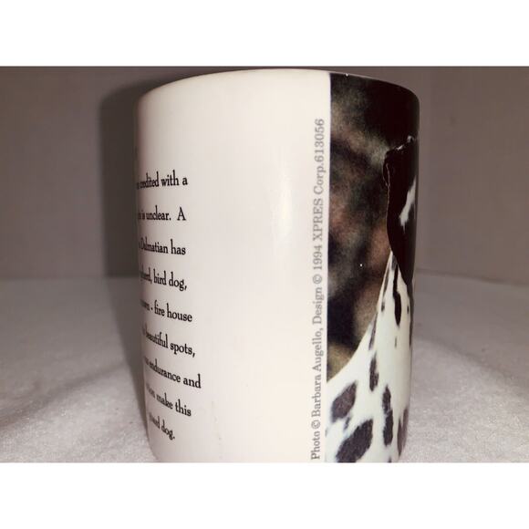 XPRES Dalmation Dog Breed Coffee Mug 1994 Photo Barbara Augello Breed History - Picture 5 of 7